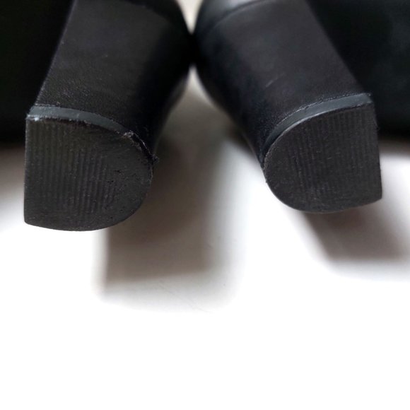 GEOX Respira Black Leather Women's Ankle Boots Size 39 8.5 Heels - Picture 7 of 9